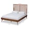 Baxton Studio Saki Mid-Century Modern Walnut Brown Finished Wood Queen Size Platform Bed 186-11136-9408-Zoro - alternate 8
